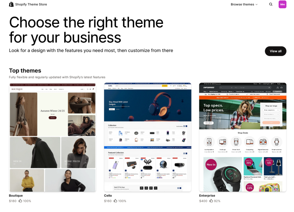 shopify theme
