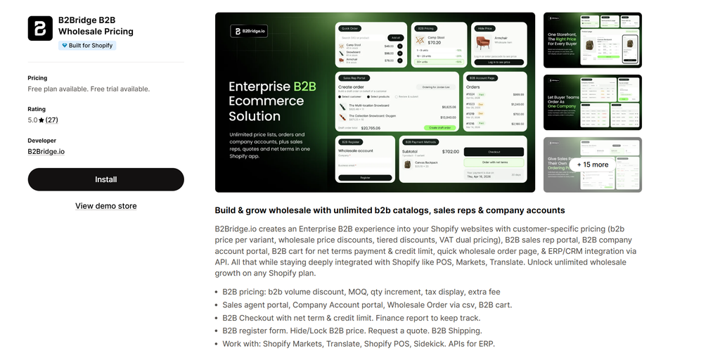 B2Bridge B2B Wholesale Pricing