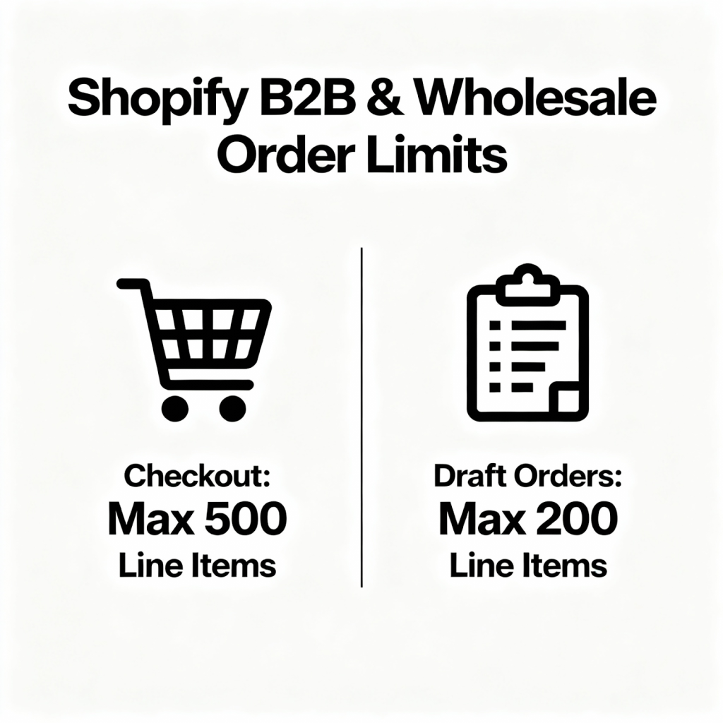 shopify b2b and wholesale order limits