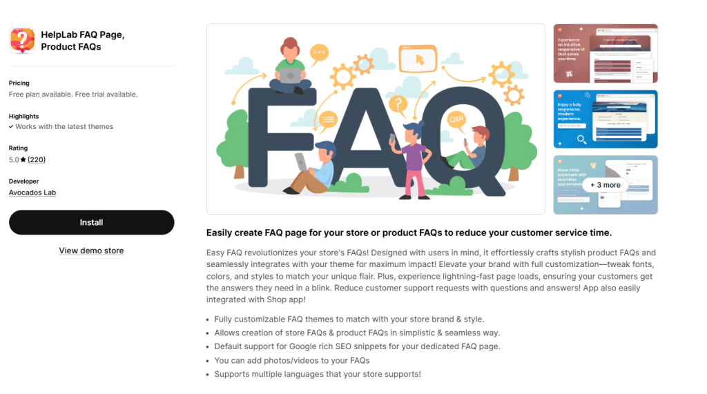 HelpLab FAQ Page, Product FAQs