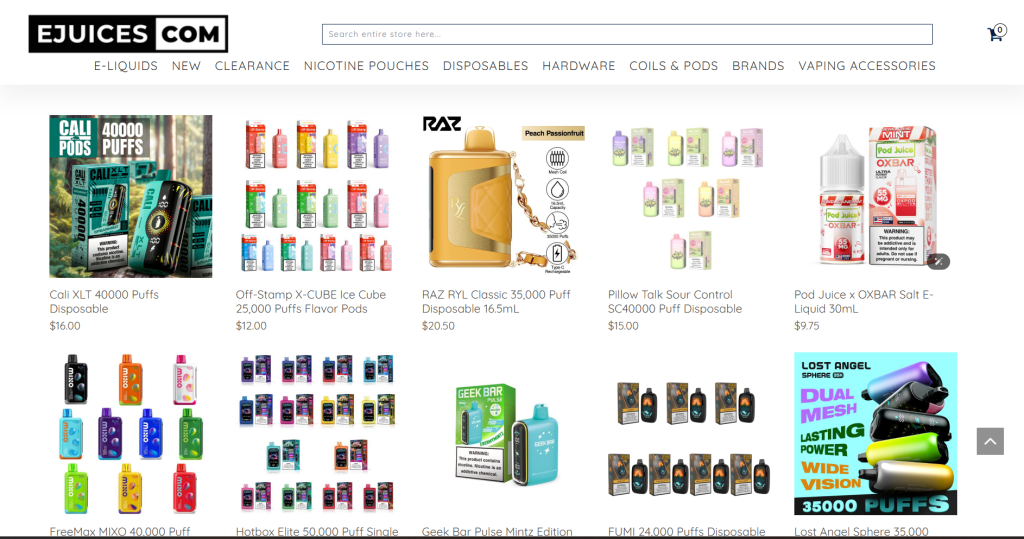 Tobacco and vaping supplier eJuices operates a large B2B network supporting retail partners.
