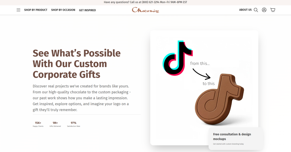 Shopify B2B Examples of Success Chocomize