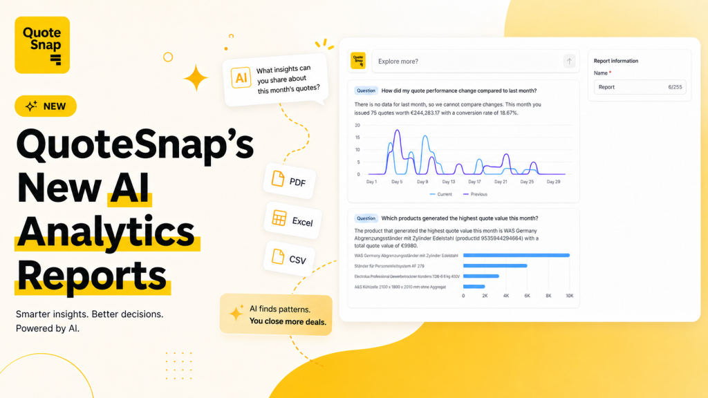 QuoteSnap AI Analytics Reports