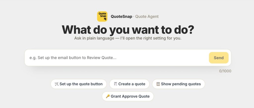 Meet the QuoteSnap AI Agent: Fast In-App Navigation for Busy Merchants