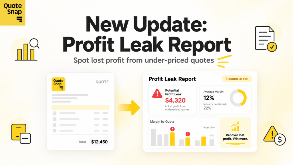 Profit Leak Report - QuoteSnap